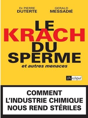 cover image of Le krach du sperme et autres menaces